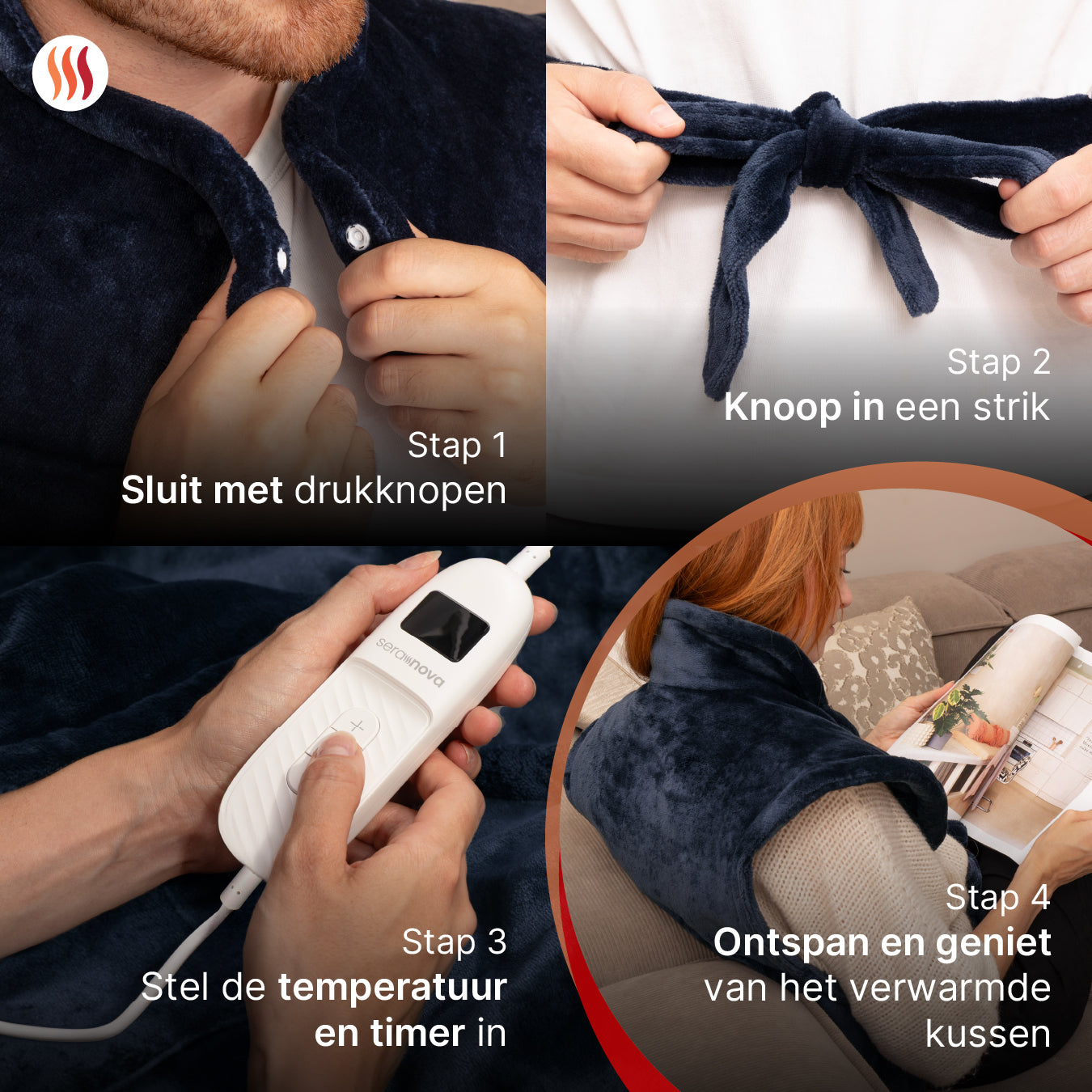 Verzwaard Warmtekussen - rug, nek & schouder
