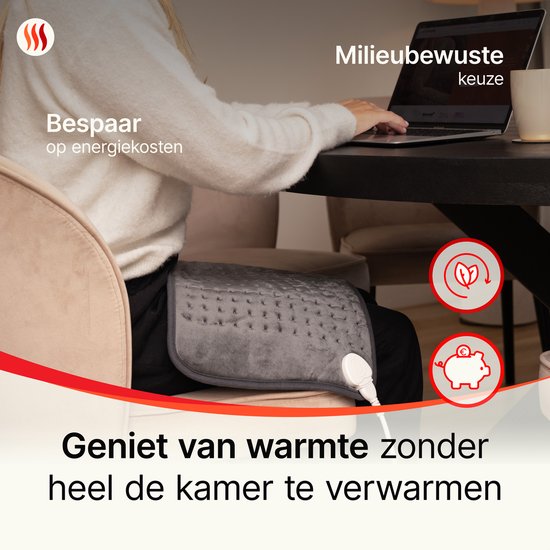 Elektrische Warmtekussen XL - Donkergrijs - Seranova