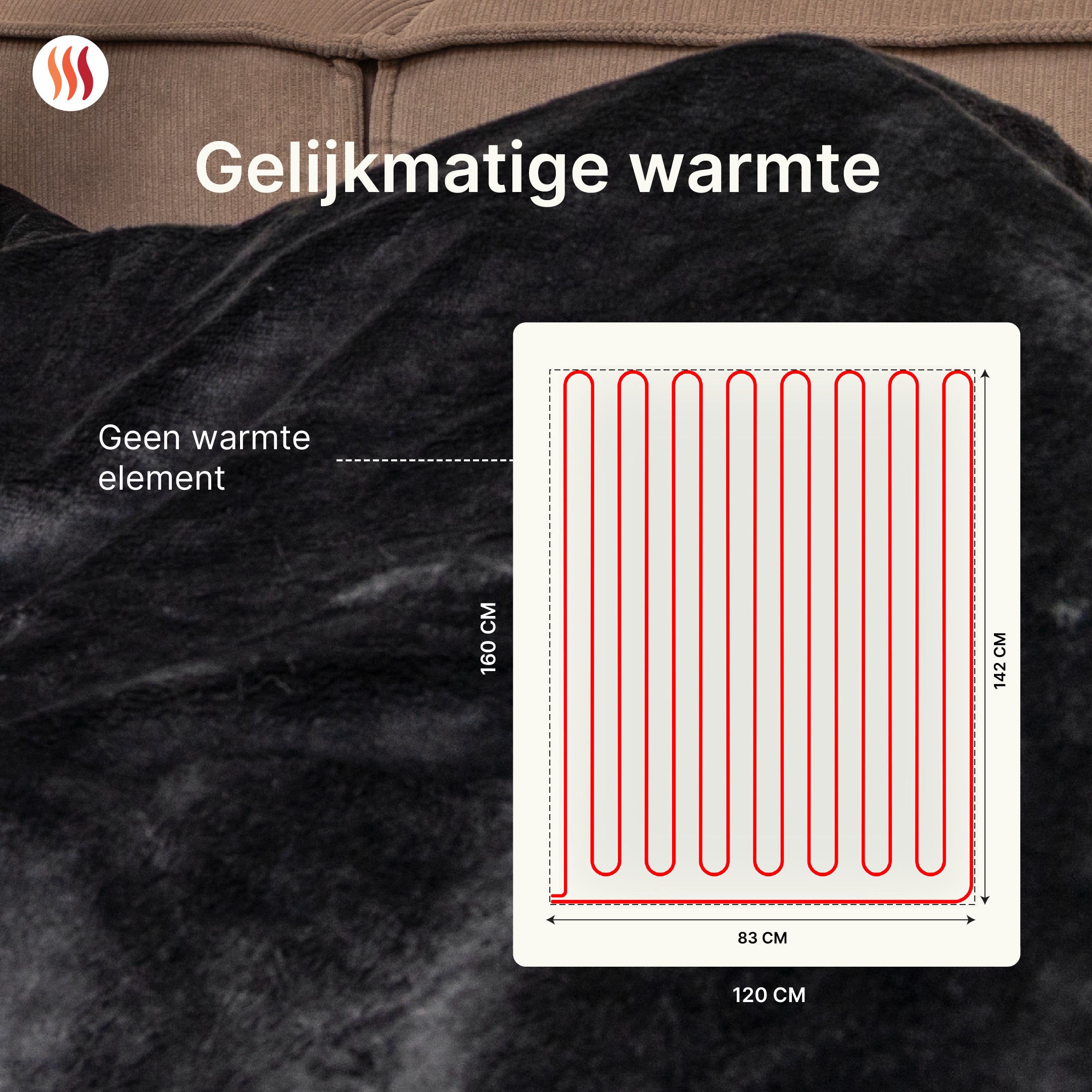 Elektrische Deken Light - Antraciet