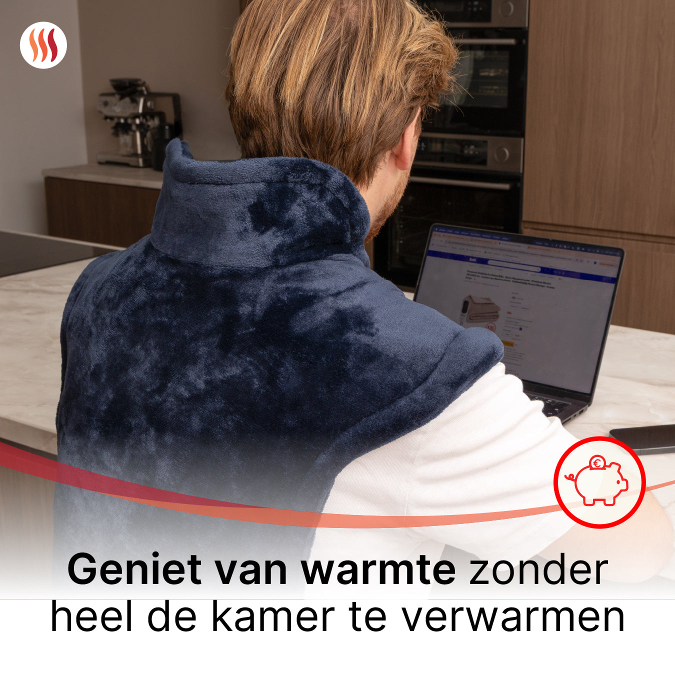 Verzwaard Warmtekussen - rug, nek & schouder