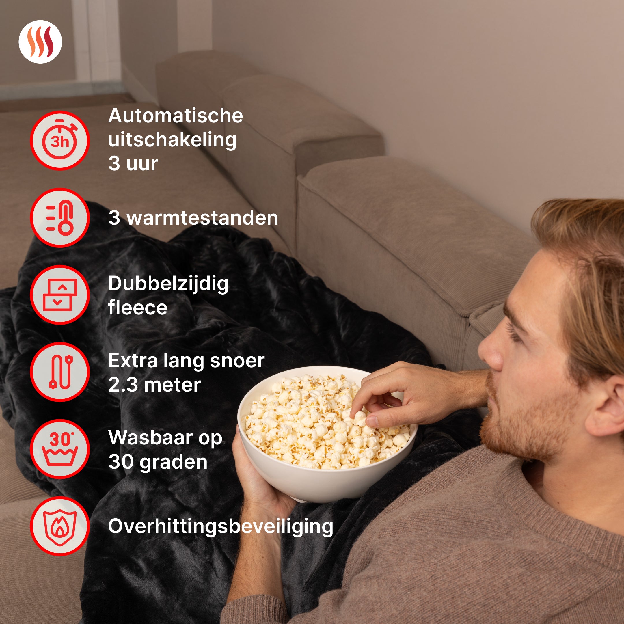Elektrische Deken Light - Antraciet