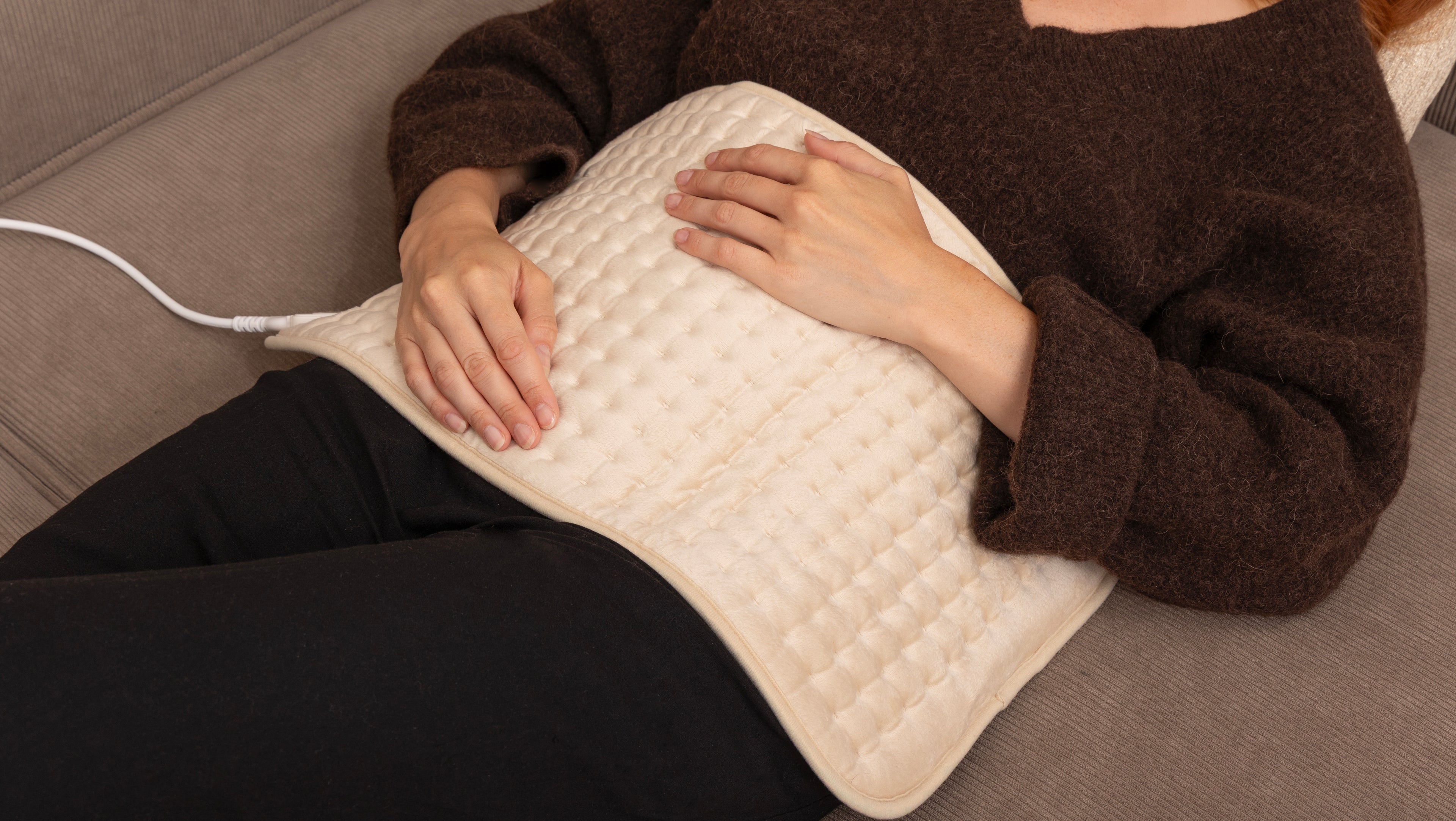 Elektrische Warmtekussen XL met hoes - Beige - Seranova