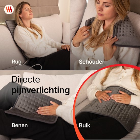 Elektrische Warmtekussen XL - Donkergrijs - Seranova