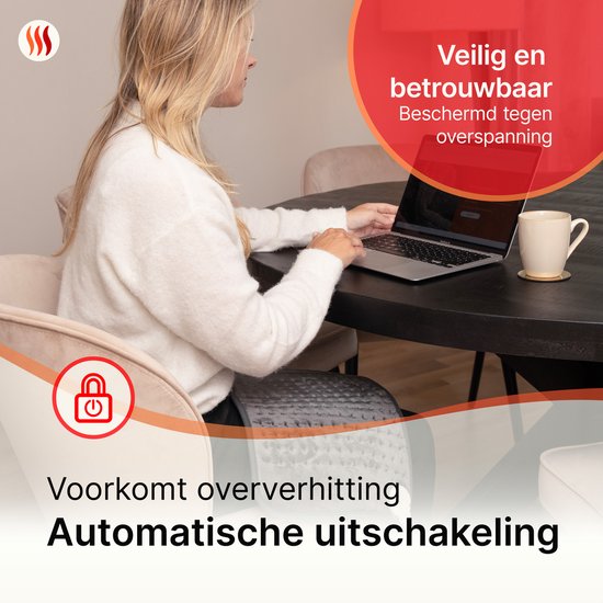 Elektrische Warmtekussen XL - Donkergrijs - Seranova