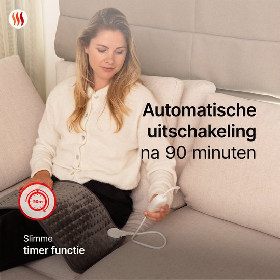 Elektrische Warmtekussen XL - Donkergrijs - Seranova