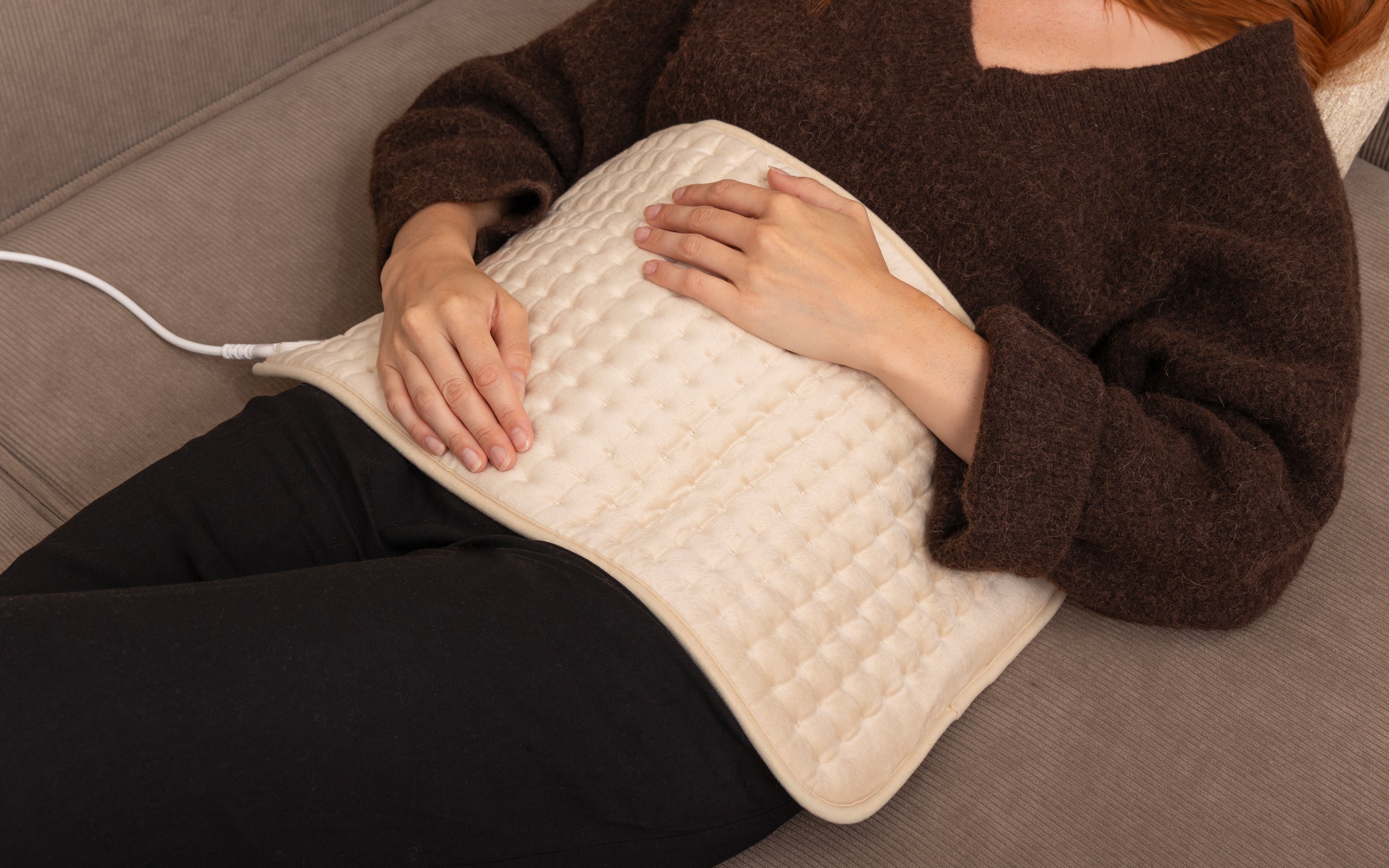 Elektrische Warmtekussen XL met hoes - Beige - Seranova