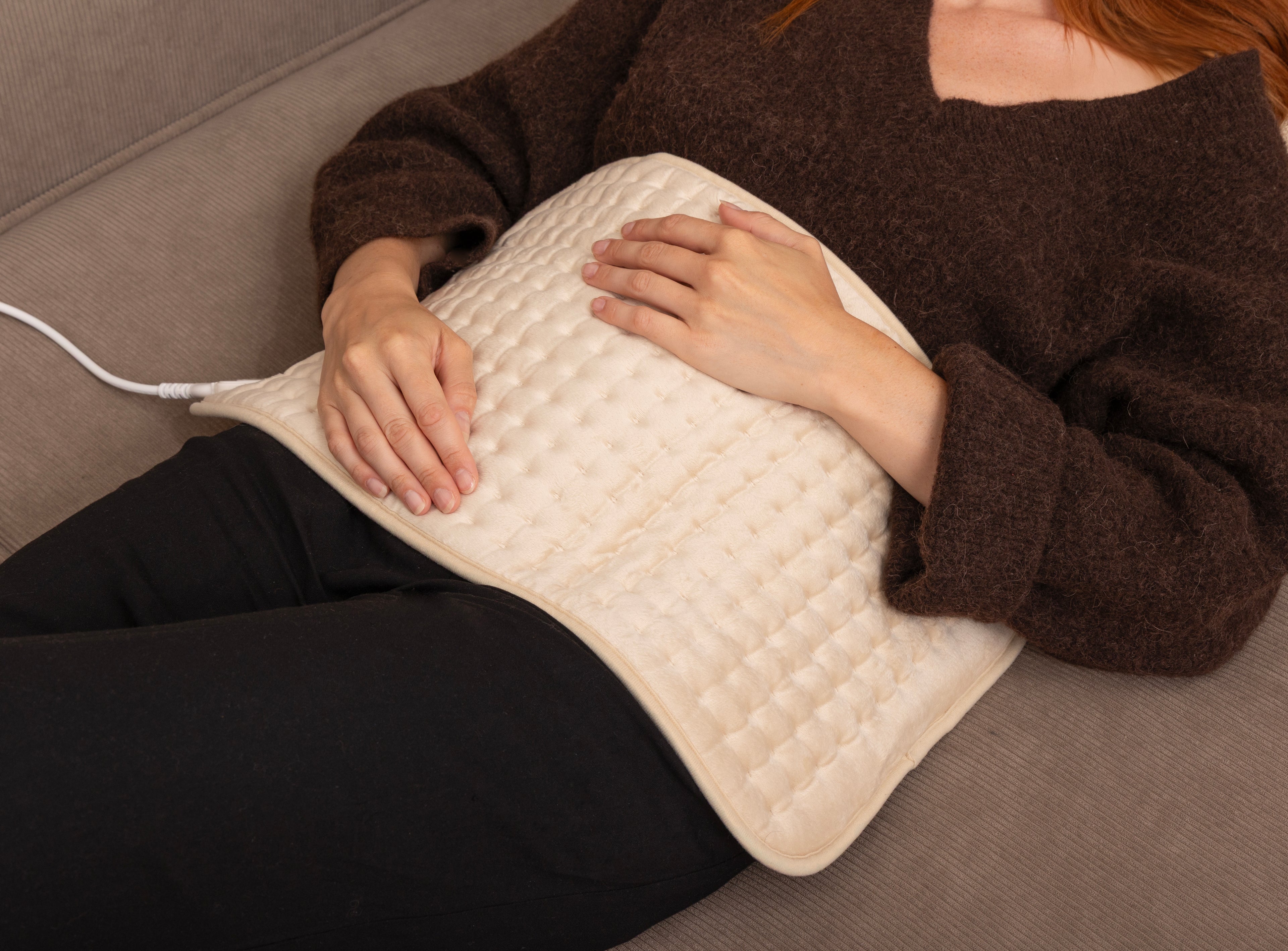 Elektrische Warmtekussen XL met hoes - Beige - Seranova