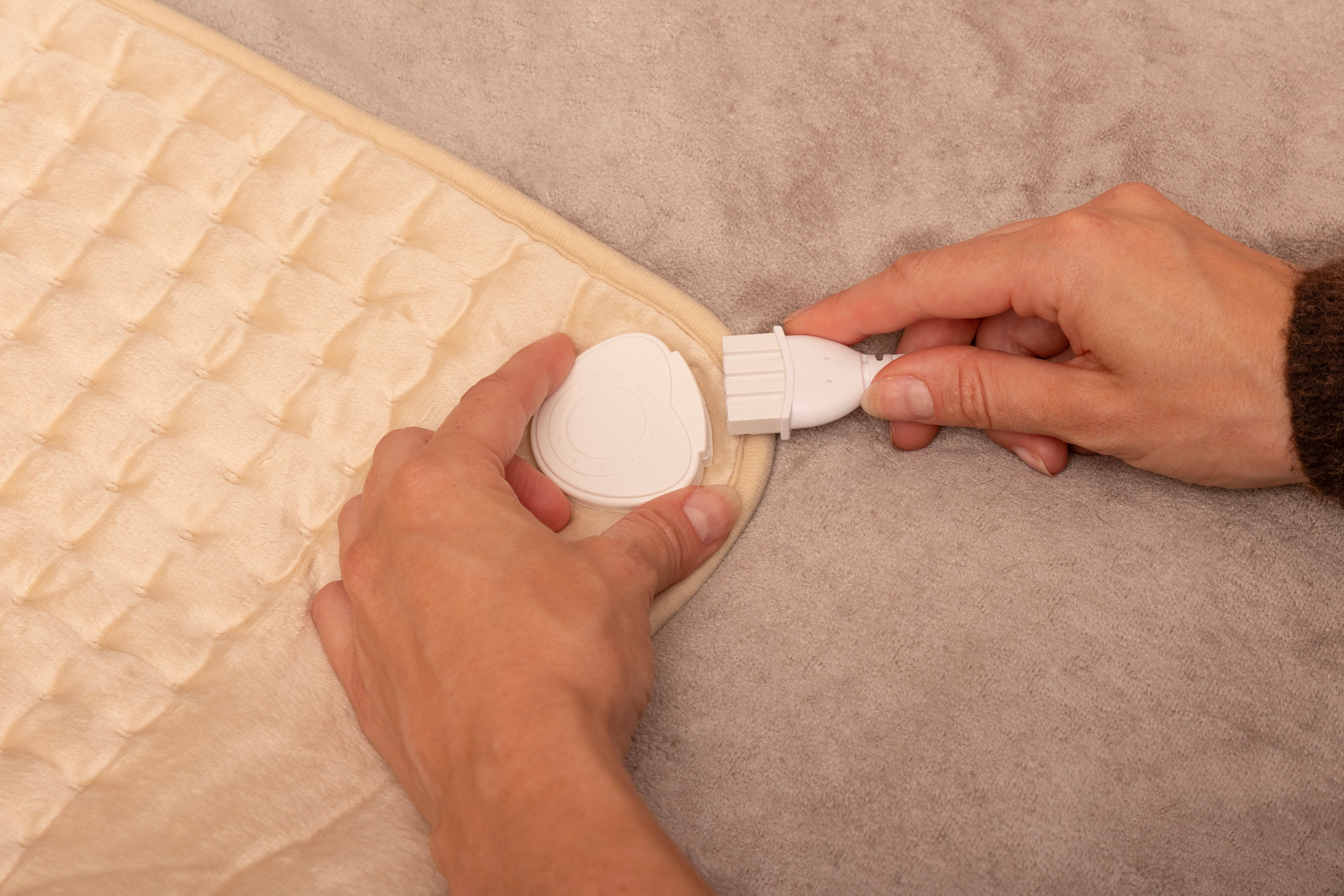 Elektrische Warmtekussen XL met hoes - Beige - Seranova