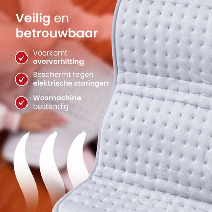 Warmtekussen XXL - 60x30cm - Lichtgrijs - Seranova